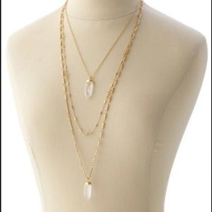 Stella and Dot Layered Quartz Necklace